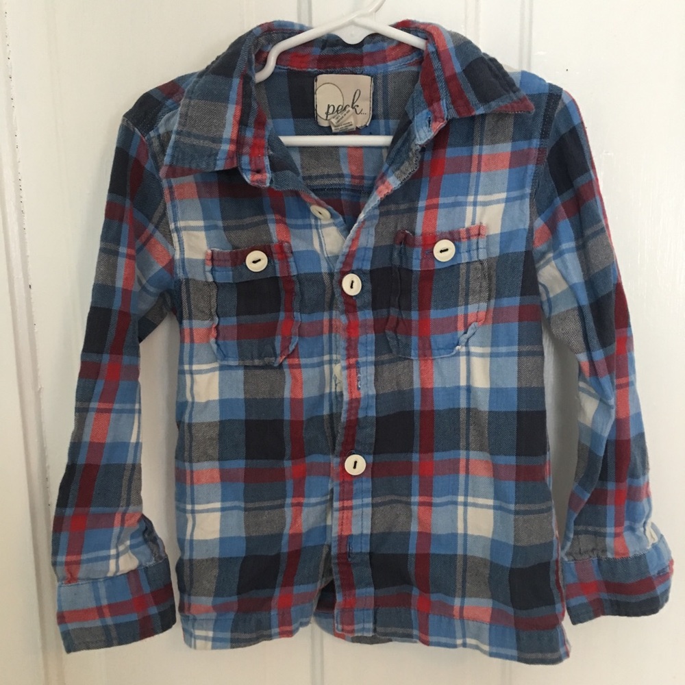 Peek kids sz 4-5 Like new! Button up shirt
